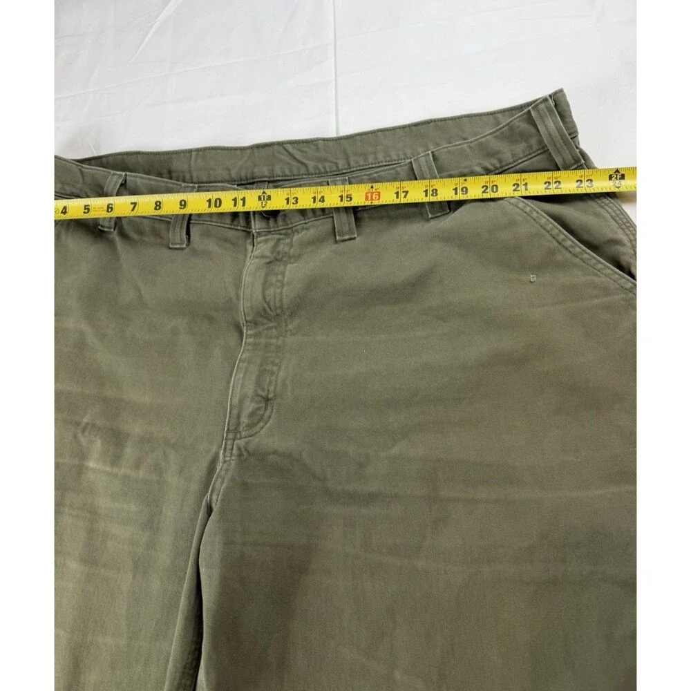 Carhartt Carpenter Shorts Mens 46 Olive Green Relaxed Fit Duck